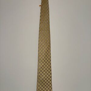 Tommy Hilfiger Gold and Gray Hexagon Tie